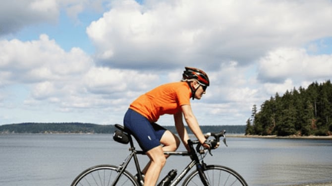 Biking Along Birch Bay Drive